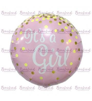 Ballon Rond It's A Girl Rose