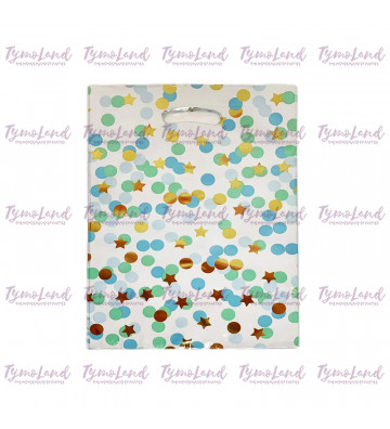 Goodie Bags Blue Dotted Gold