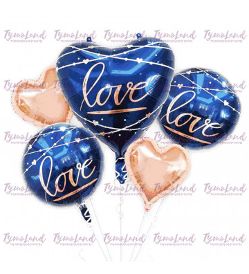 Bouquet De 05 Ballons LOVE