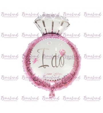 Ballon Bague I Do Rose