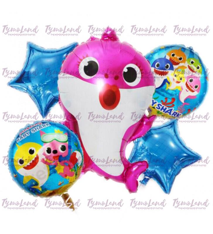 Bouquet de 05 Ballons Baby Shark